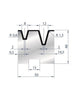 EUROSTAMP Part No. 2056 @ 805mm 30 Degree 2V Self Centering Die (Segmented)