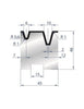 EUROSTAMP Part No. 2057 @ 415mm 30 Degree 2V Self Centering Die