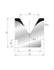 EUROSTAMP Part No. 2082 @ 805mm 60 Degree Single V Die (Segmented)