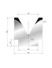 EUROSTAMP Part No. 2083 @ 805mm 60 Degree 1V Die (Segmented)