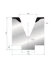 EUROSTAMP Part No. 2084 @ 835mm 45 Degree Single V Die