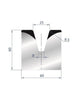EUROSTAMP Part No. 2087 @ 835mm 30 Degree Single V Die
