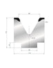 EUROSTAMP Part No. 2089 @ 415mm 60 Degree Single V Die