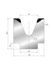 EUROSTAMP Part No. 2117 @ 805mm 45 Degree Single V Die (Segmented)