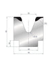 EUROSTAMP Part No. 2118 @ 415mm 45 Degree Single V Die