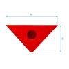 EUROSTAMP Part No. 2119 @ 415mm 50x25mm Triangular Polyurethane Insert w/ Hole