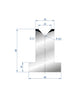 EUROSTAMP Part No. 3018 @ 415mm 88 Degree T Shape Die