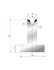 EUROSTAMP Part No. 3023 @ 415mm 60 Degree T Shape Die