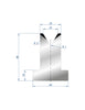 EUROSTAMP Part No. 3025 @ 415mm 60 Degree T Shape Die