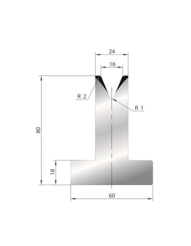 EUROSTAMP Part No. 3030 @ 415mm 45 Degree T Shape Die