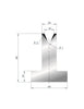 EUROSTAMP Part No. 3030 @ 415mm 45 Degree T Shape Die