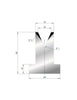 EUROSTAMP Part No. 3032 @ 835mm 45 Degree T Shape Die