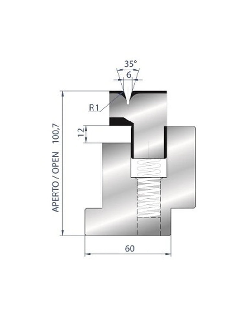 EUROSTAMP Part No. 3037/6 @ 415mm 35 Degree Hemming Die