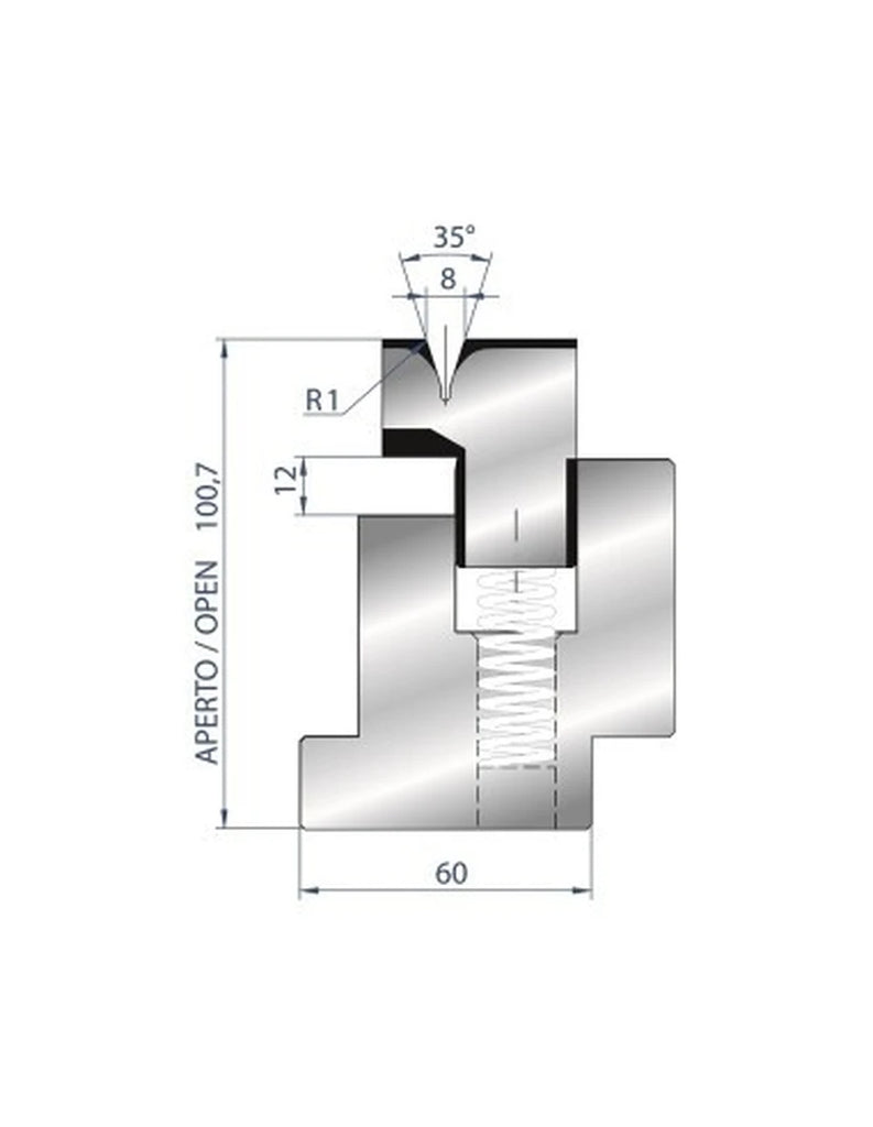 EUROSTAMP Part No. 3037/8 @ 835mm 35 Degree Hemming Die