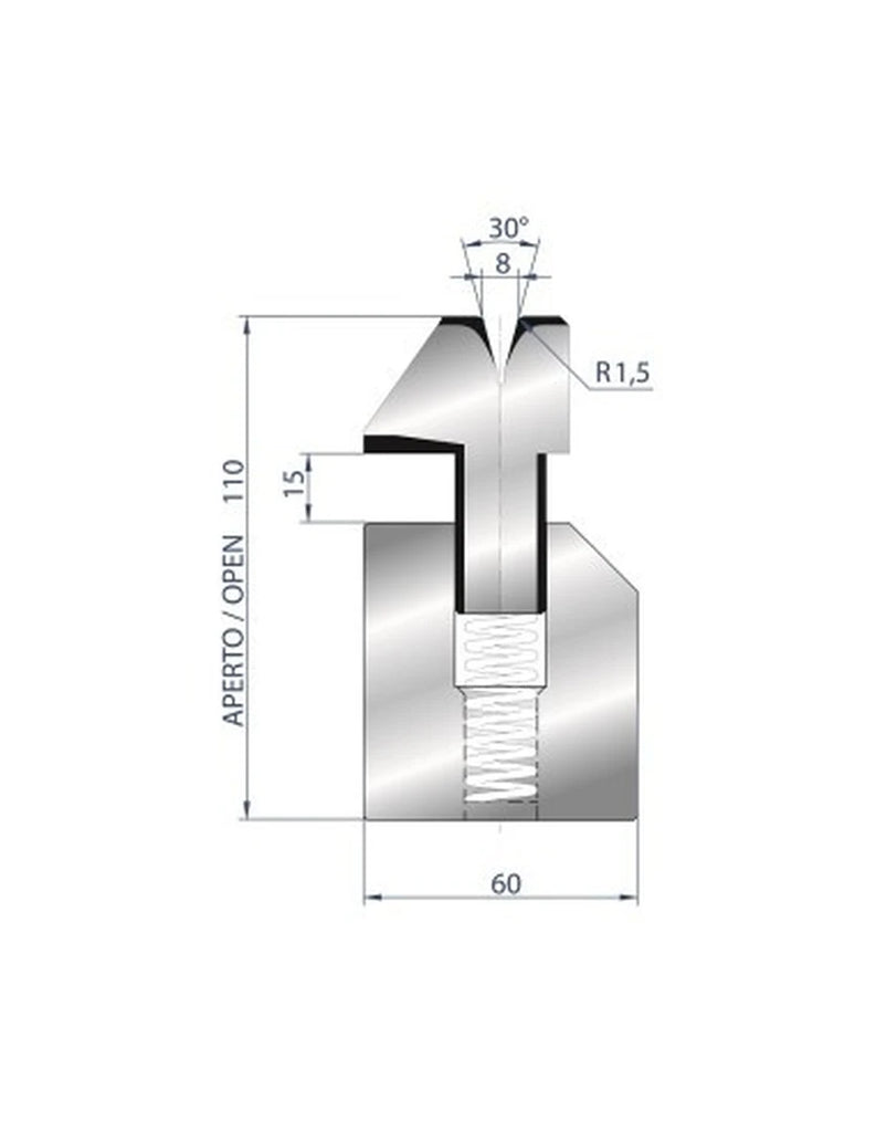 EUROSTAMP Part No. 3041 @ 415mm 30 Degree Hemming Die
