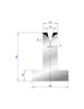 EUROSTAMP Part No. 3044 @ 835mm 30 Degree T Shape Die