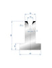 EUROSTAMP Part No. 3046 @ 415mm 30 Degree T Shape Die