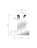 EUROSTAMP Part No. 3047 @ 415mm 30 Degree T Shape Die