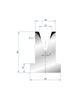EUROSTAMP Part No. 3048 @ 415mm 30 Degree T Shape Die