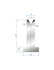 EUROSTAMP Part No. 3064 @ 415mm 60 Degree T Shape Die