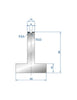 EUROSTAMP Part No. 3086 @ 415mm 85 Degree T Shape Die