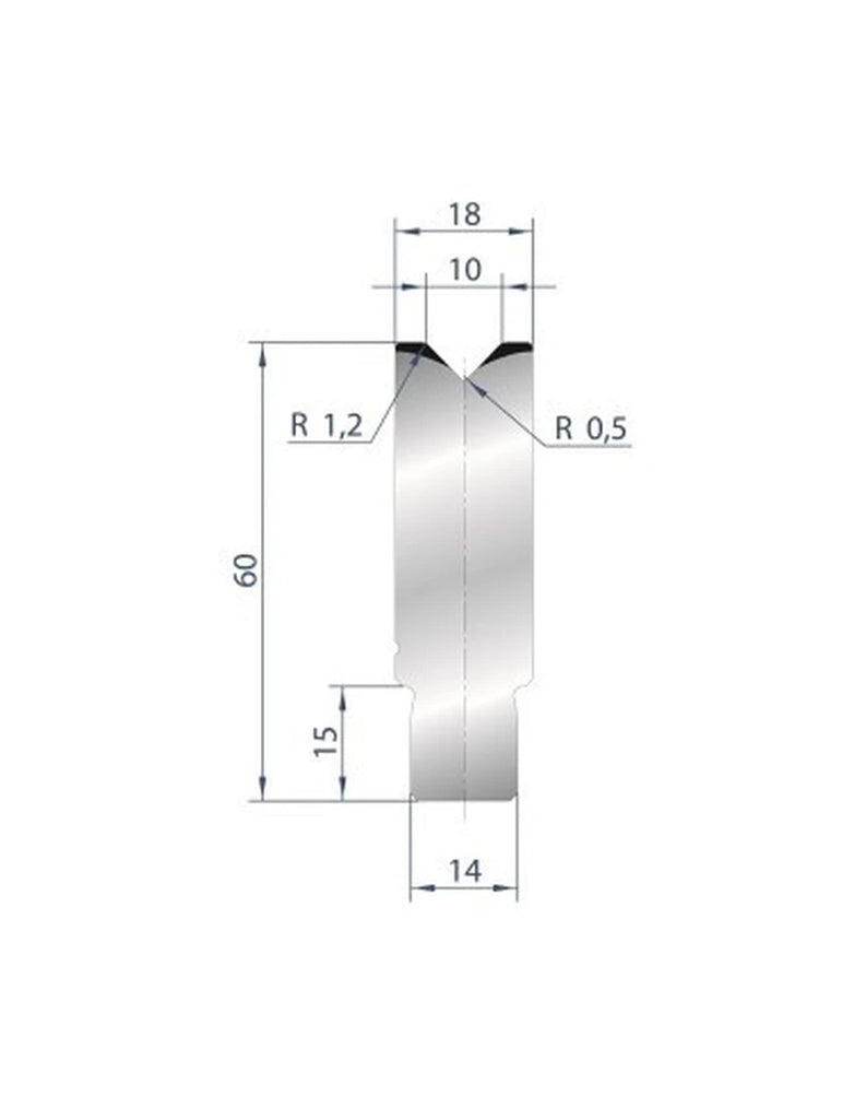 EUROSTAMP Part No. 3161 @ 415mm 88 Degree Die Insert