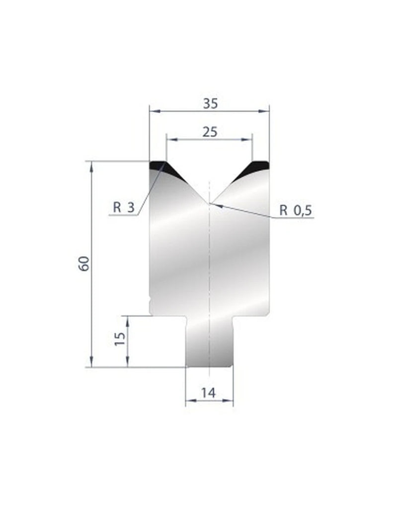EUROSTAMP Part No. 3165 @ 415mm 88 Degree Die Insert