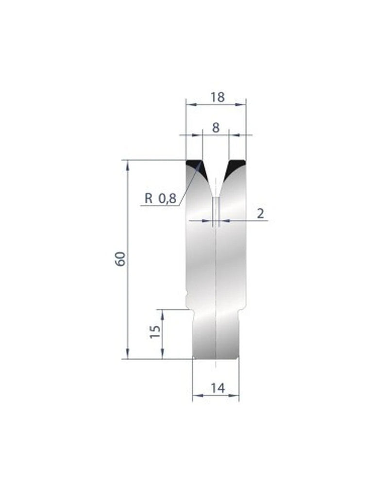 EUROSTAMP Part No. 3167 @ 835mm 30 Degree Die Insert