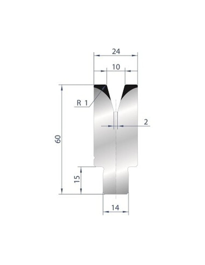 EUROSTAMP Part No. 3168 @ 415mm 30 Degree Die Insert