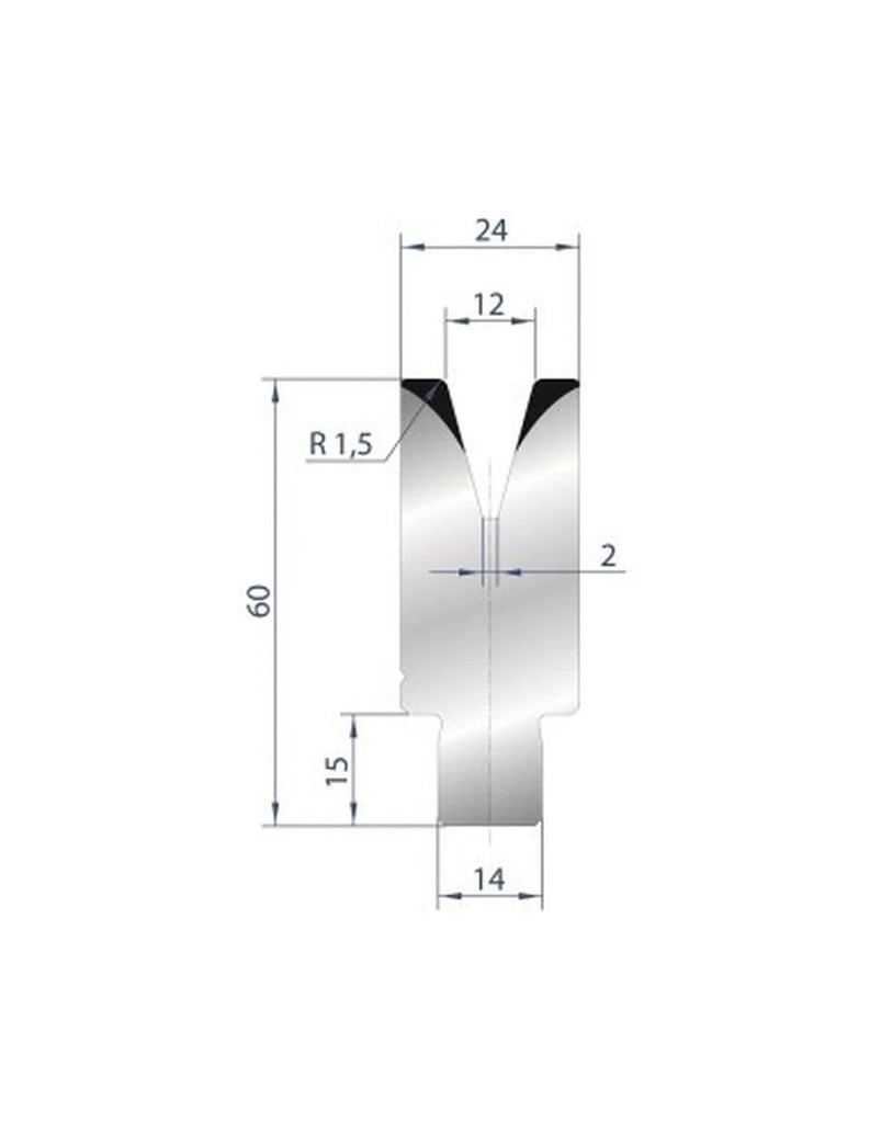 EUROSTAMP Part No. 3169 @ 415mm 30 Degree Die Insert