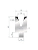 EUROSTAMP Part No. 3171 @ 835mm 30 Degree Die Insert