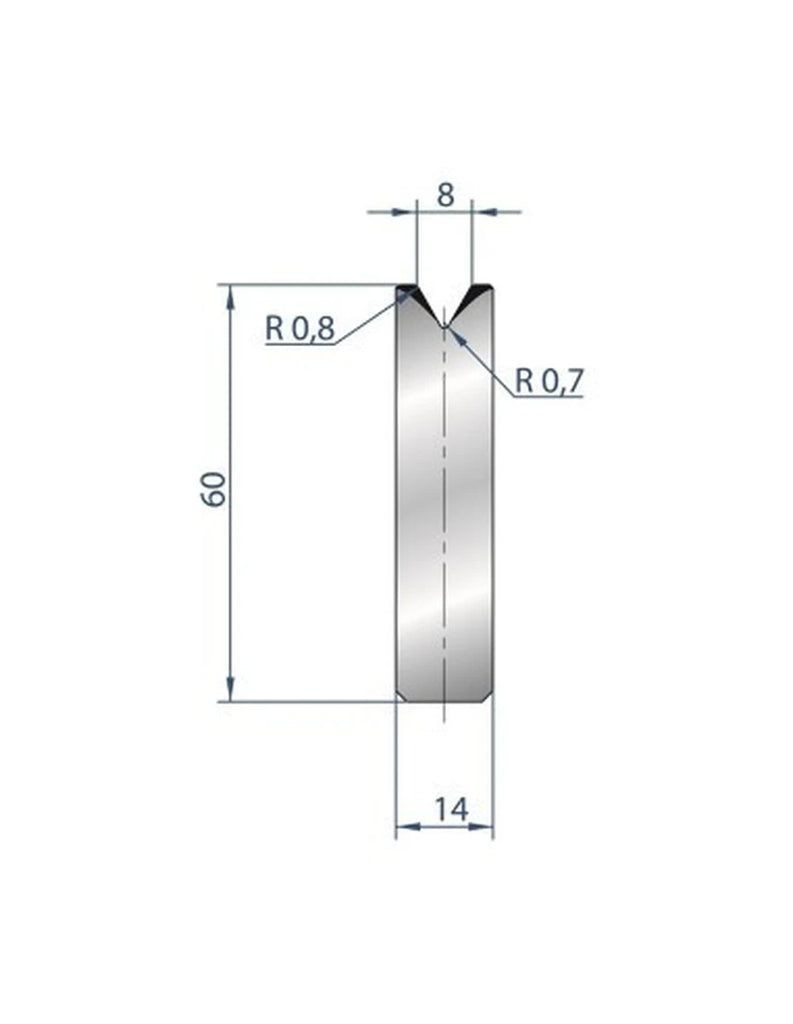 EUROSTAMP Part No. 3194 @ 805mm 60 Degree Die Insert (Segmented)