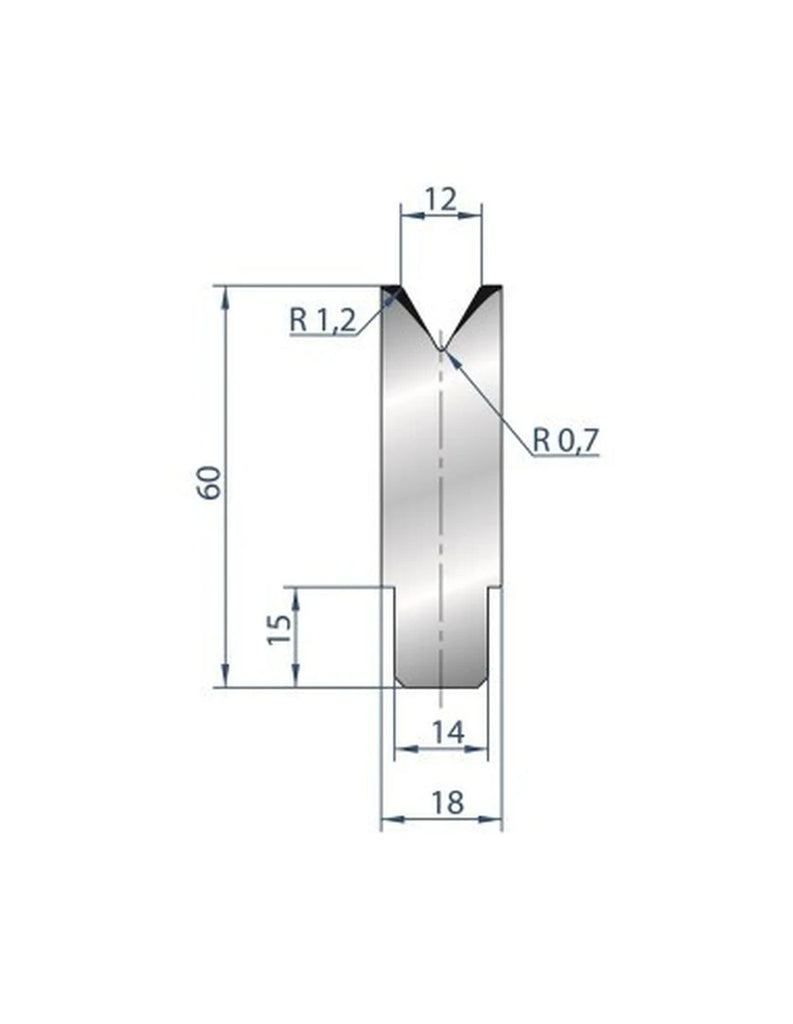 EUROSTAMP Part No. 3196 @ 415mm 60 Degree Die Insert