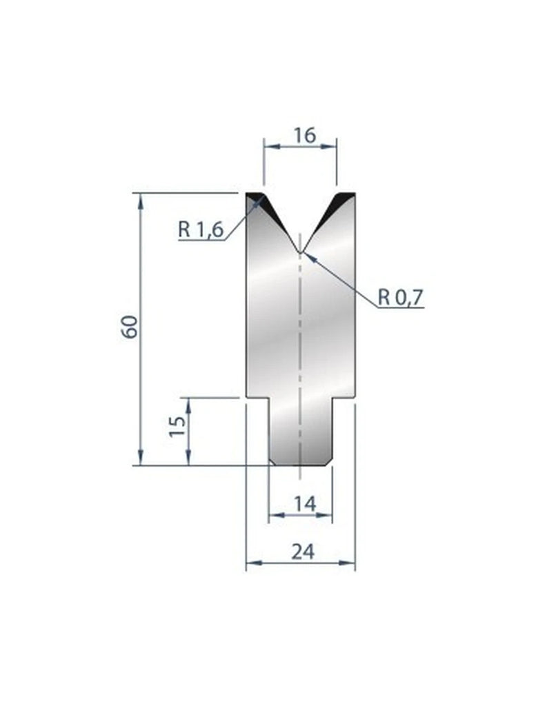 EUROSTAMP Part No. 3197 @ 415mm 60 Degree Die Insert