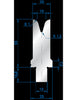 EUROSTAMP Part No. 3262 @ 100mm 30 Degree Single V Die