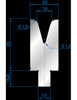 EUROSTAMP Part No. 3264 @ 100mm 30 Degree Single V Die