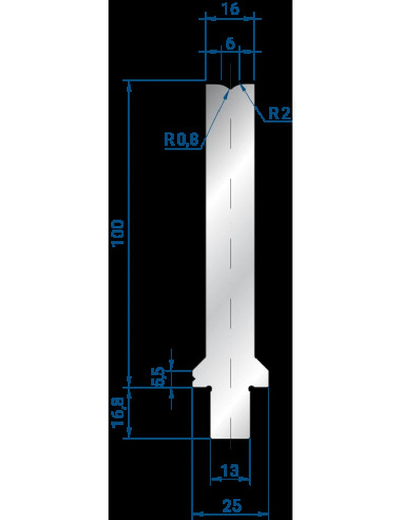 EUROSTAMP Part No. 3270 @ 550mm 86 Degree Single V Die (Segmented)