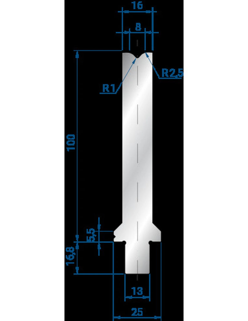 EUROSTAMP Part No. 3271 @ 100mm 86 Degree Single V Die