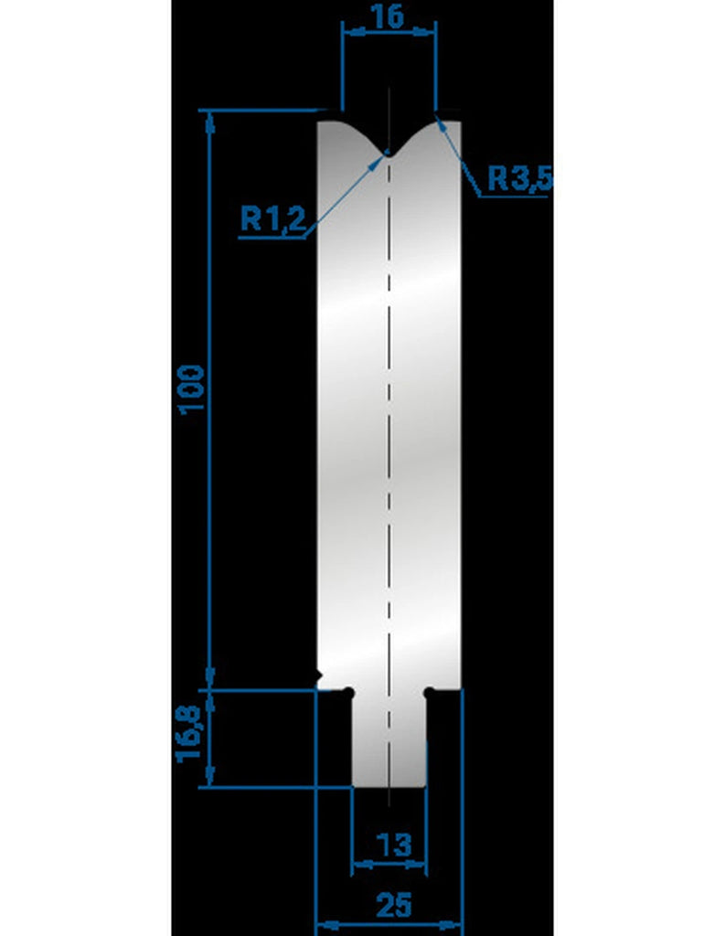 EUROSTAMP Part No. 3274 @ 200mm 86 Degree Single V Die