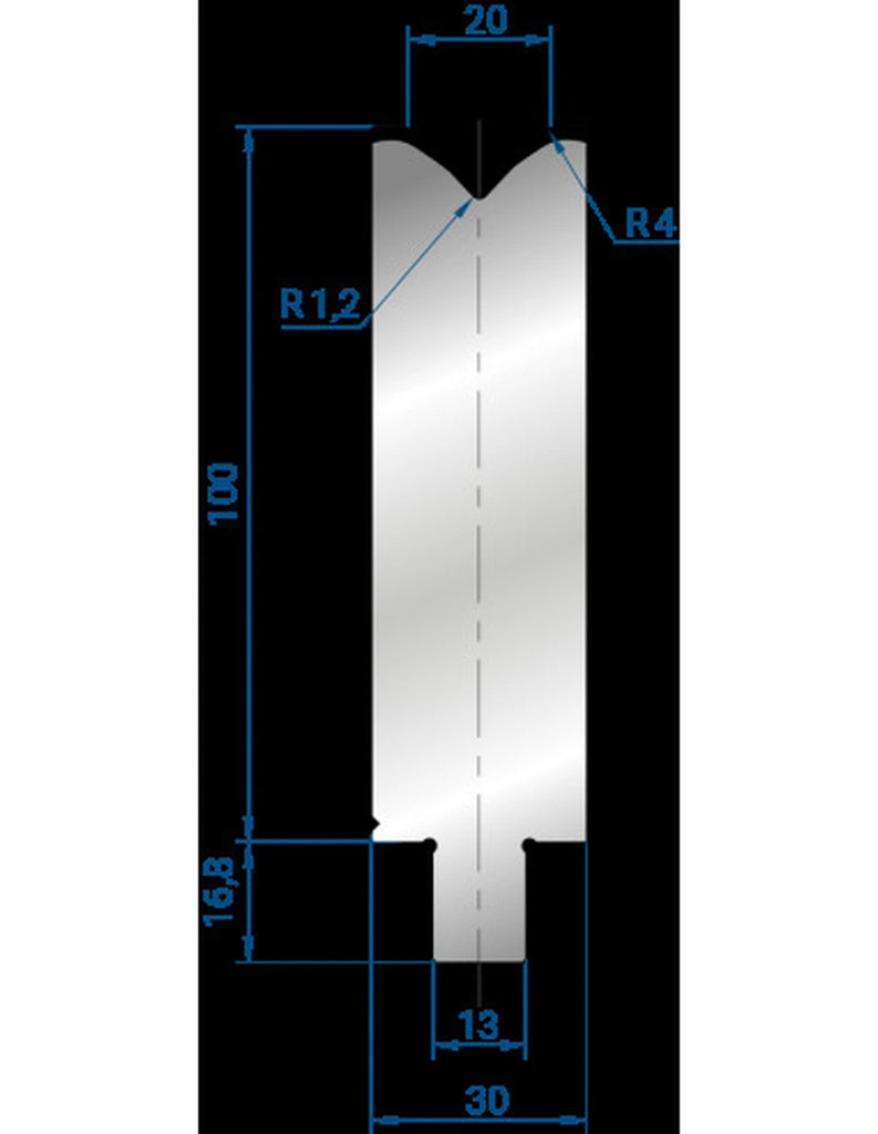EUROSTAMP Part No. 3275 @ 515mm 86 Degree Single V Die
