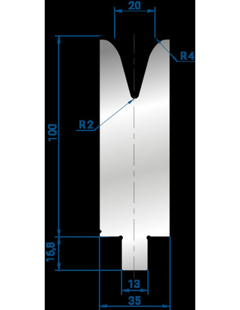 EUROSTAMP Part No. 3285 @ 515mm 30 Degree Single V Die