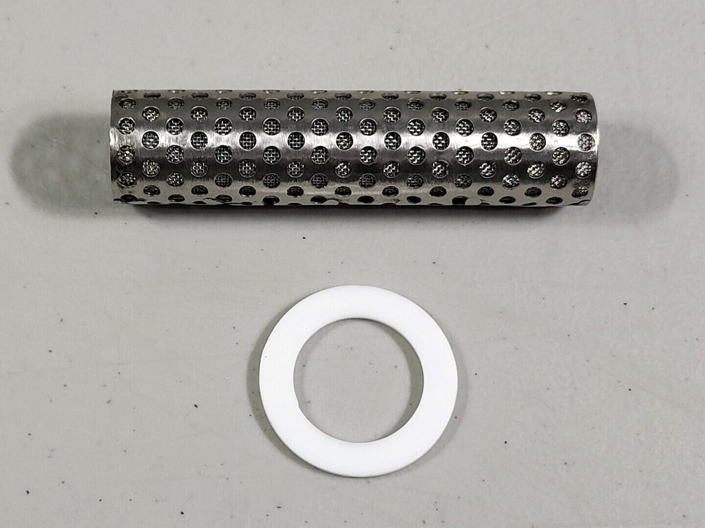 DE JONG Stainless Steel Perforated Filter Cylinder, 3-1/2" L x 3/4" ID