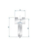 EUROSTAMP Part No. 1297 @ 830mm Holder for Radius Bar