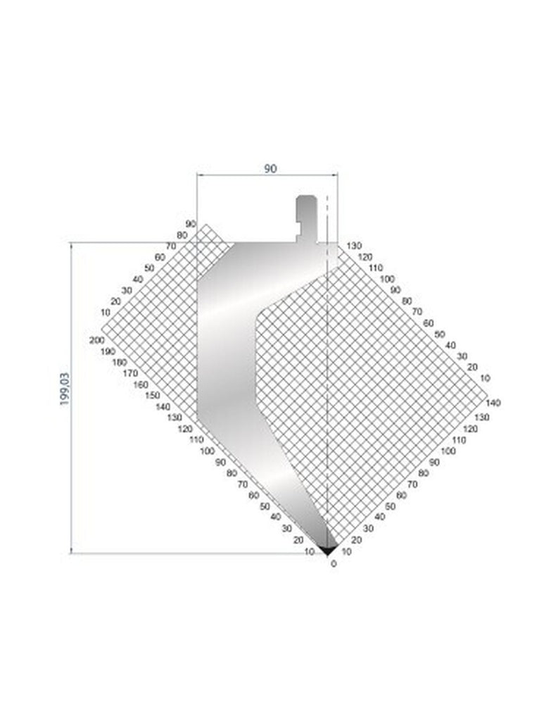 EUROSTAMP Part No. 1301 @ 805mm 88 Degree High Gooseneck Punch