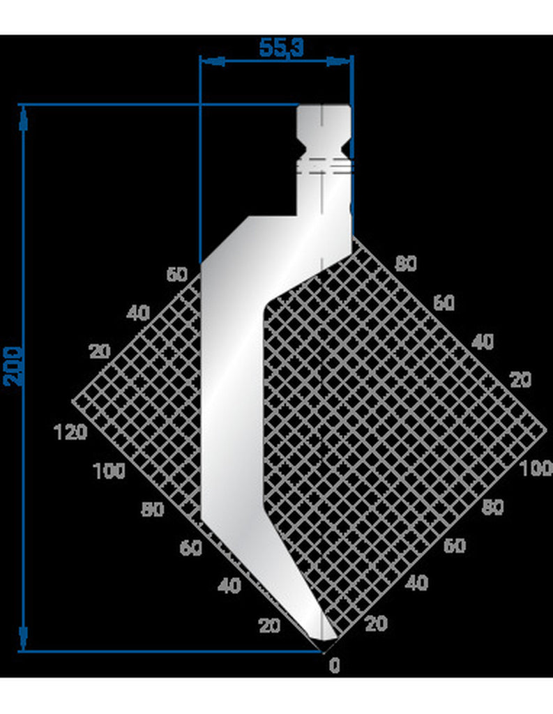 EUROSTAMP Part No. 1323 @ 515mm 86 Degree Gooseneck Punch