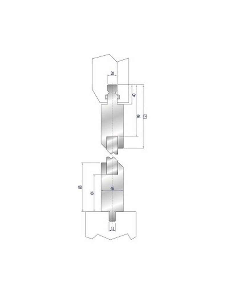 EUROSTAMP Part No. 1242 @ 835mm Joggle Inserts Holder