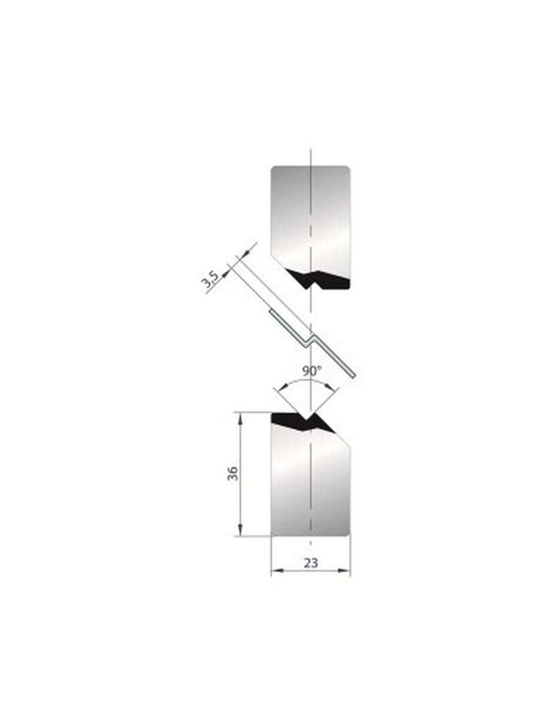 EUROSTAMP Part No. 1135 @ 835mm 90 Degree Joggle Inserts Holder