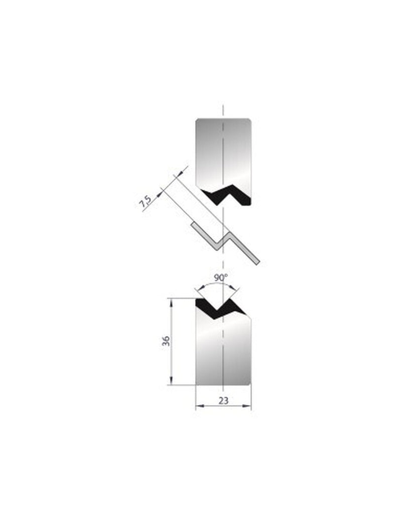 EUROSTAMP Part No. 1143 @ 415mm 90 Degree Joggle Inserts Holder