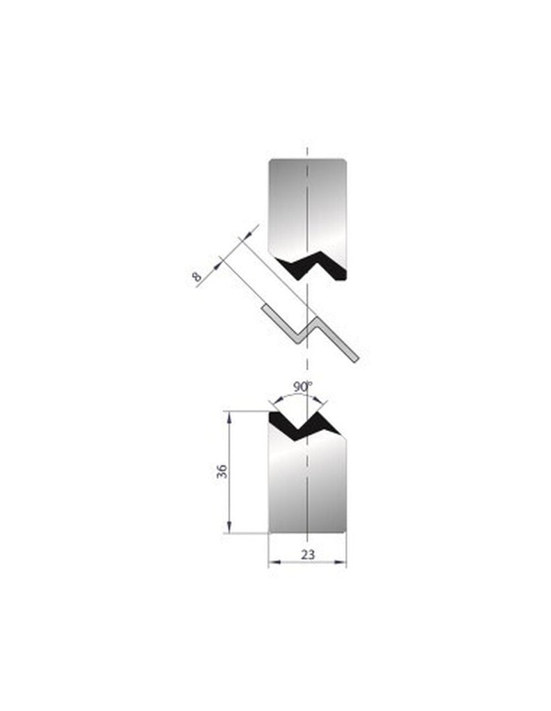 EUROSTAMP Part No. 1144 @ 835mm 90 Degree Joggle Inserts Holder