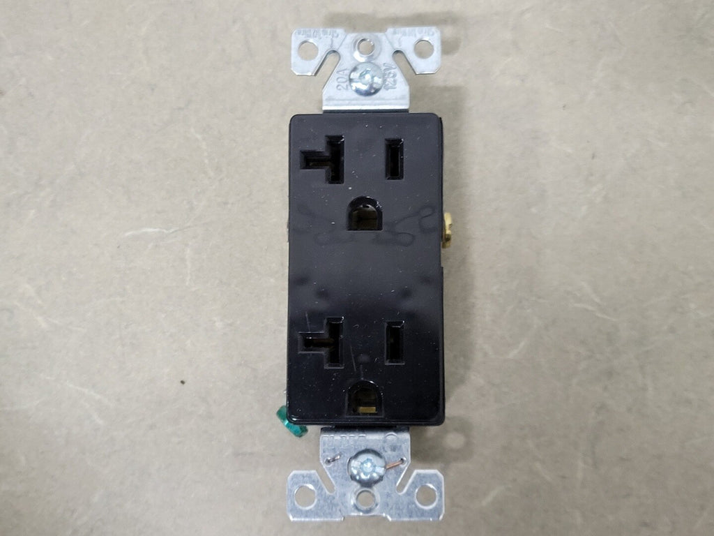 EATON 20A 125V Decorator Duplex Receptacle 6352BK-BU (Box of 8)